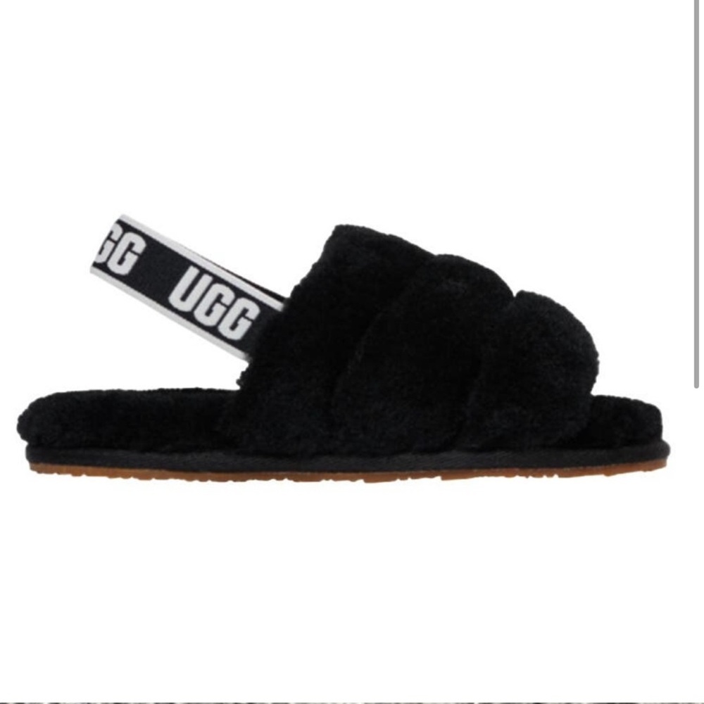 UGG Toddler Girls Fluff Yeah Slides in Black, Size 9​​